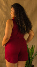 Short Social Pregas Elástico Bolso Faca